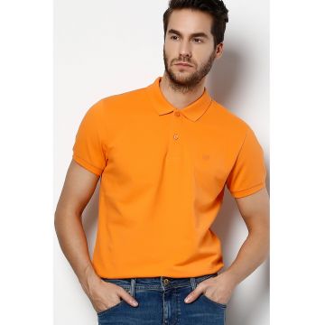 Tricou polo de bumbac cu maneci scurte