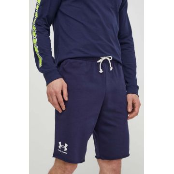 Under Armour pantaloni scurti barbati, culoarea albastru marin