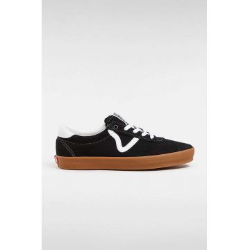 Vans tenisi din piele intoarsa Sport Low culoarea negru, VN000CQRB9M1