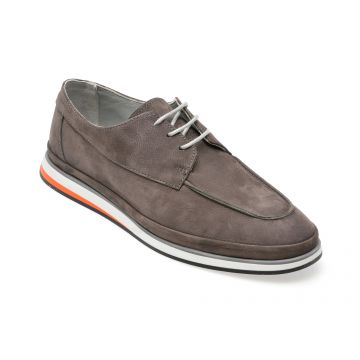 Mocasini casual GRYXX gri, M72682L, din nabuc