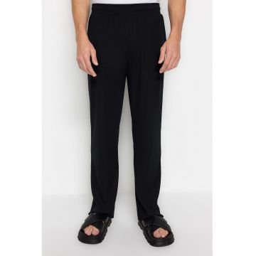 Pantaloni drepti de trening cu talie elastica