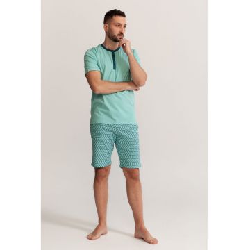 Pijama de bumbac cu pantaloni scurti Karl