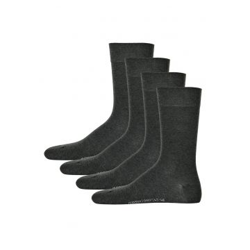 Set de sosete lungi cu model uni - 4 perechi