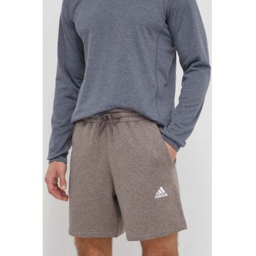 adidas pantaloni scurti barbati, culoarea gri, melanj, IR5322