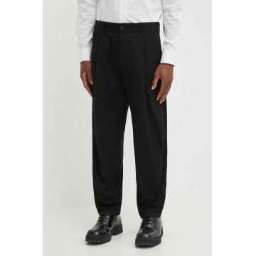 Diesel pantaloni P-ARTHUR barbati, culoarea negru, cu fason chinos, A11096.0HJAH