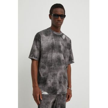 Diesel tricou din bumbac T-WASH-N2 bărbați, culoarea gri, cu model, A13035.0DQAQ