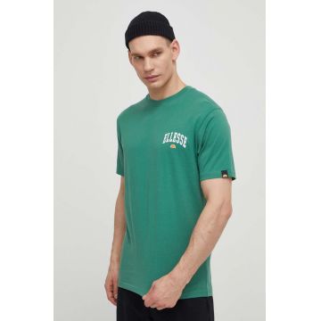 Ellesse tricou din bumbac Harvardo T-Shirt barbati, culoarea verde, cu imprimeu, SHV20245