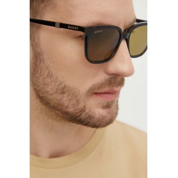 Gucci ochelari de soare barbati, culoarea verde, GG1493S