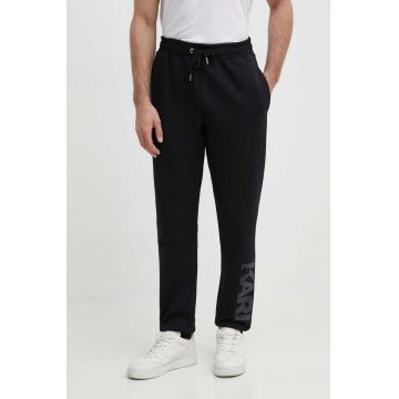 Karl Lagerfeld pantaloni de trening culoarea negru, cu imprimeu