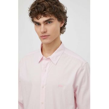 Levi's camasa barbati, culoarea roz, cu guler clasic, slim