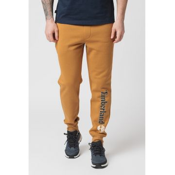 Pantaloni de trening cu talie medie si snur de ajustare in talie