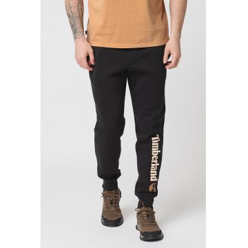 Pantaloni de trening cu talie medie si snur de ajustare in talie