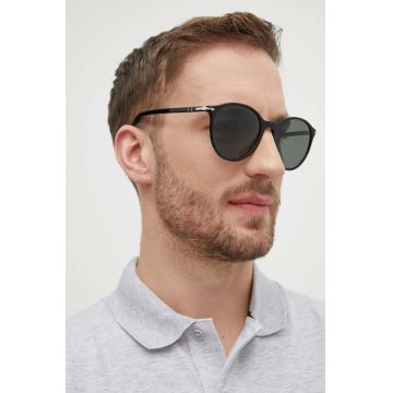 Persol ochelari de soare barbati, culoarea negru, 0PO3350S