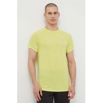 Puma tricou EVOSTRIPE barbati, culoarea verde, cu imprimeu, 678992