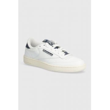 Reebok Classic sneakers din piele Club C 85 culoarea alb, 100074163