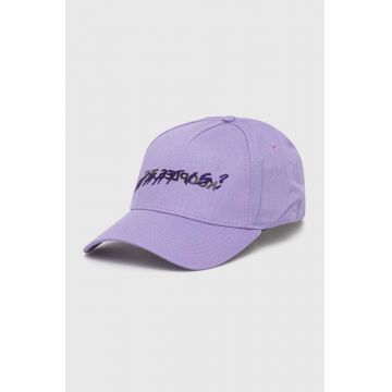 The Kooples șapcă de baseball din bumbac culoarea violet, cu imprimeu, AMHA28006K