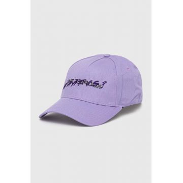 The Kooples șapcă de baseball din bumbac culoarea violet, cu imprimeu, AMHA28006K The Kooples șapcă de baseball din bumbac culoarea violet, cu imprimeu, AMHA28006K