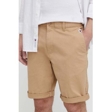 Tommy Jeans pantaloni scurti barbati, culoarea bej