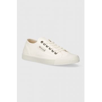 Tommy Jeans tenisi TJM FLEXIBLE OUTSOLE LACE UP barbati, culoarea alb, EM0EM01425