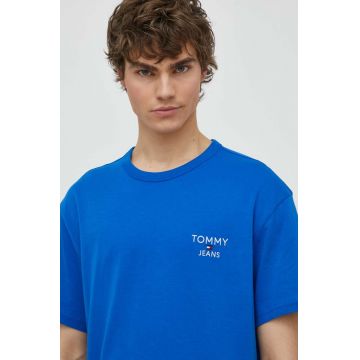 Tommy Jeans tricou din bumbac bărbați, cu imprimeu DM0DM18872
