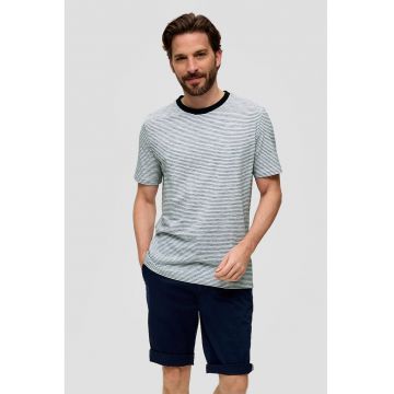 Tricou din bumbac cu model in dungi