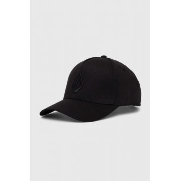 Volcom șapcă de baseball din bumbac culoarea negru, cu imprimeu