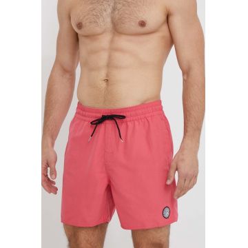 Volcom pantaloni scurti de baie culoarea roz