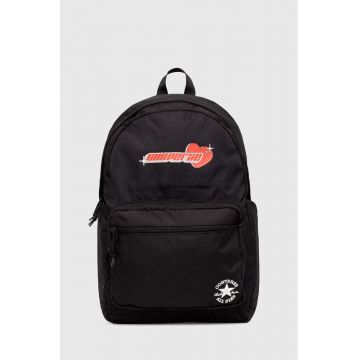 Converse rucsac culoarea negru, mare, cu imprimeu