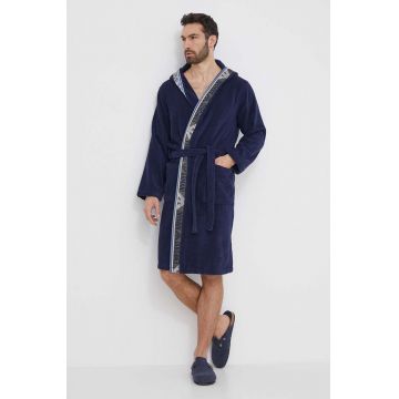 Emporio Armani Underwear halat de baie din bumbac culoarea albastru marin, 231778 4R447