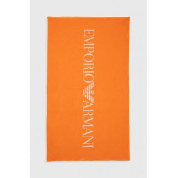 Emporio Armani Underwear prosop din bumbac culoarea portocaliu