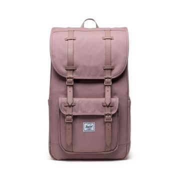 Herschel rucsac Little America culoarea roz, mare, neted