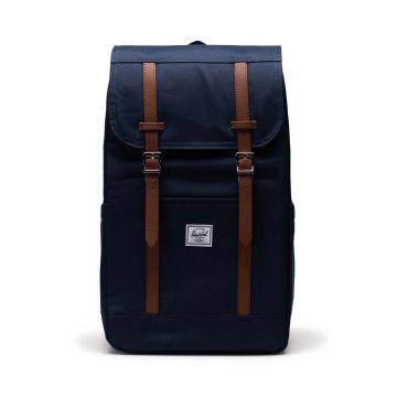 Herschel rucsac Retreat Backpack culoarea albastru marin, mare, neted