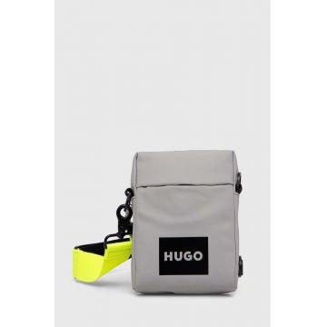 HUGO borsetă culoarea gri, 50511282