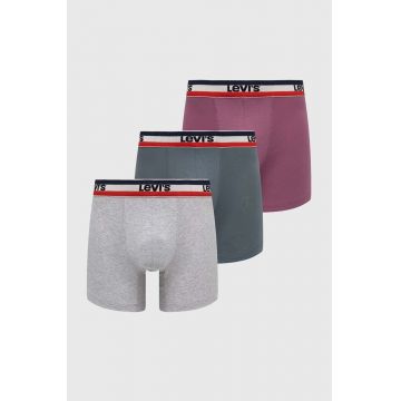 Levi's boxeri 3-pack barbati, culoarea roz