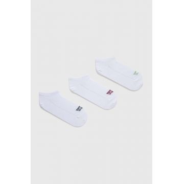 Levi's sosete 3-pack culoarea alb