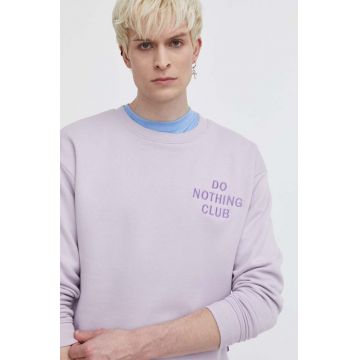 On Vacation bluza Do Nothing Club culoarea violet, cu imprimeu, OVC LDS10