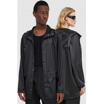 Rains geaca 12010 Jackets culoarea negru, de tranzitie