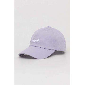 Vans șapcă de baseball din bumbac culoarea violet, cu imprimeu