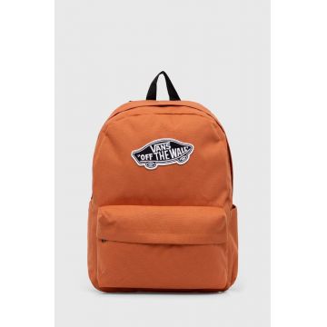 Vans rucsac culoarea portocaliu, mare, cu imprimeu