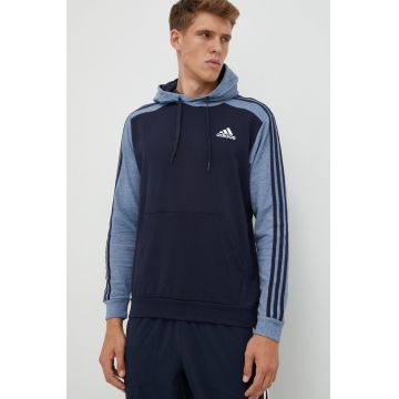 adidas bluza barbati, culoarea albastru marin, neted