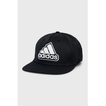 adidas șapcă culoarea negru, cu imprimeu