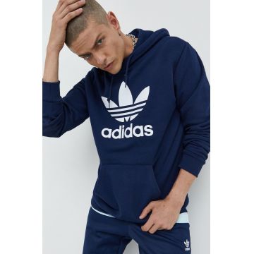 adidas Originals bluza barbati, culoarea albastru marin, neted