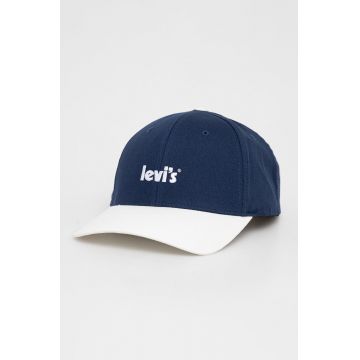 Levi's sapca culoarea albastru marin, cu imprimeu