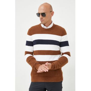 Michael Kors pulover barbati, culoarea maro, călduros