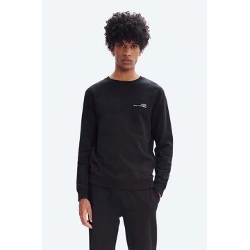 A.P.C. hanorac de bumbac Sweat Item bărbați, culoarea negru, uni COEAS.H27608-DARKNAVY