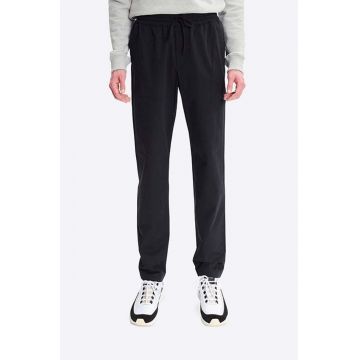 A.P.C. pantaloni de bumbac bărbați, culoarea negru, drept COERD.H08354-BLACK