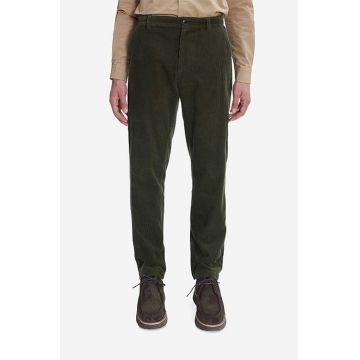 A.P.C. pantaloni Pantalon Constantin bărbați, culoarea verde, drept COESP.H08396-MILITARYKH