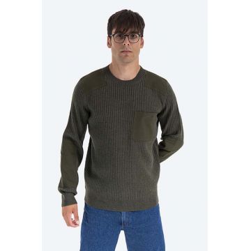 A.P.C. pulover de lână bărbați, culoarea verde, light WVBAK.H23052-KHAKI