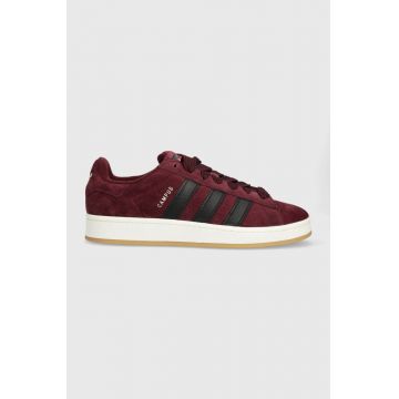 adidas Originals sneakers din piele întoarsă Campus 00s culoarea bordo, IF8765 adidas Originals sneakers din piele întoarsă Campus 00s culoarea bordo, IF8765
