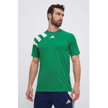 adidas Performance tricou de antrenament Fortore 23 culoarea verde, cu imprimeu, IT5655